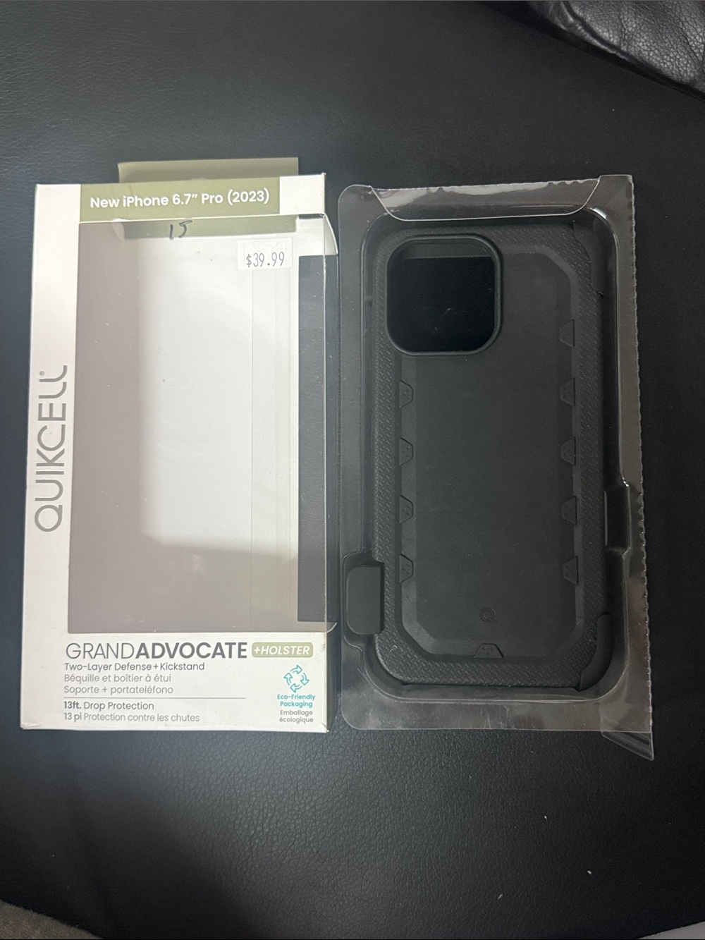 Iphone 15 pro max / iPhone 15 plus QuickCell GrandAdvocate Holster Case- Black